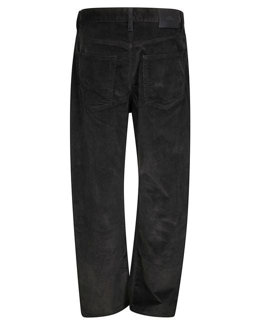 Studio Nicholson Black Wide Leg Forward Seam Pant