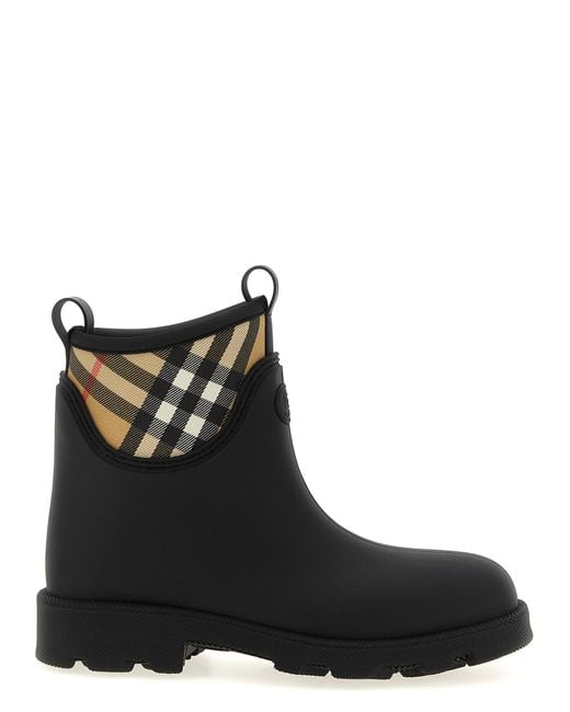 Burberry Black 'Marsh Stamp' Ankle Boots for men