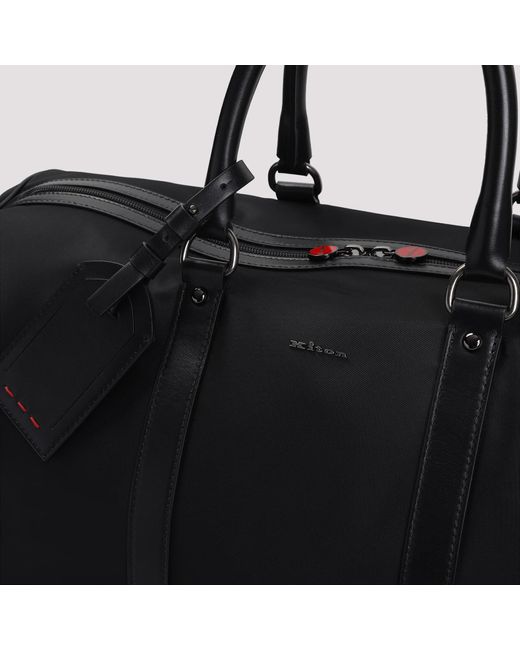 Kiton Black Polyamide Duffle Bag for men