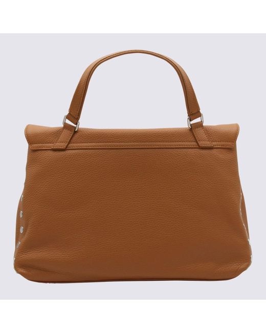 Zanellato Brown Leather Postina S Top Handle Bag