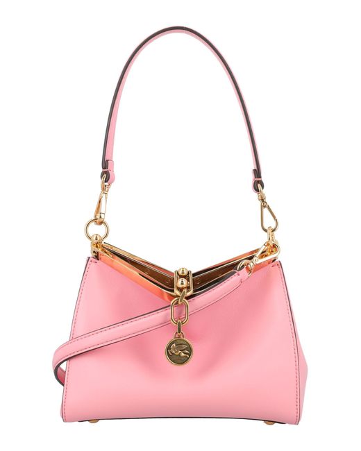 Etro Pink Vela Small Hand Bag