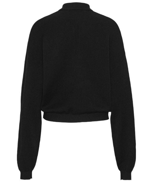 ROTATE BIRGER CHRISTENSEN Black Polo With Logo Modal Shirts
