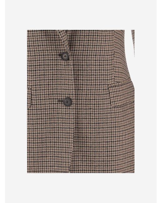 Tagliatore Brown Single-Breasted Wool Jacket