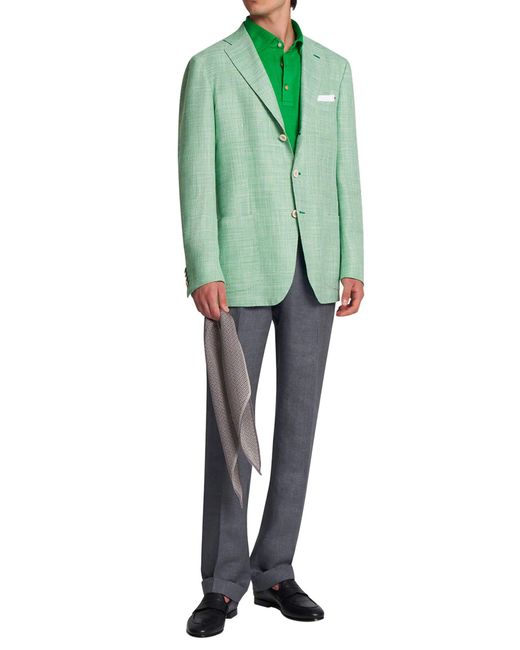 Kiton Green Jacket Cashmere for men