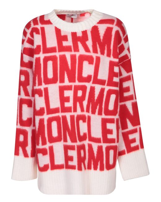 Moncler Red Sweater With Logo