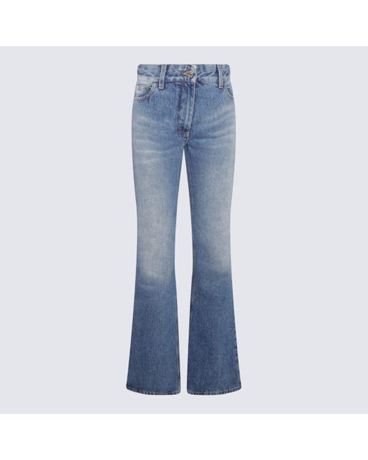 Off-White c/o Virgil Abloh Blue Denim Flared 5 Pockets Jeans