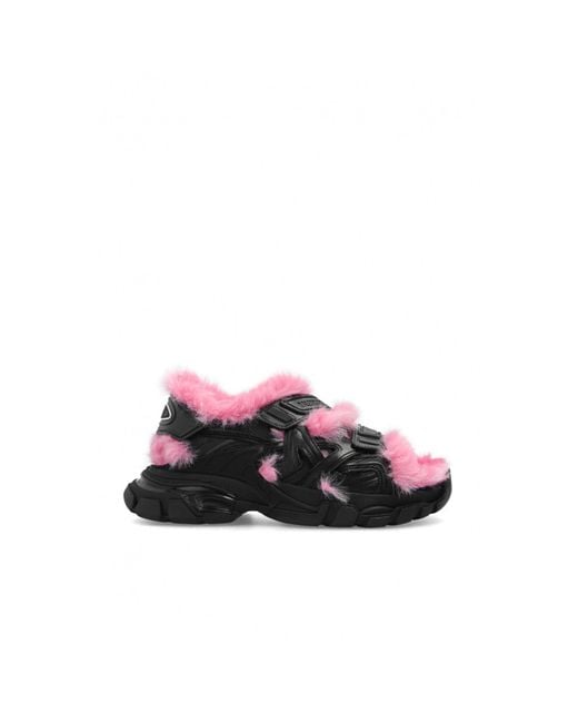 Balenciaga Black Contrast-Strap Sandals
