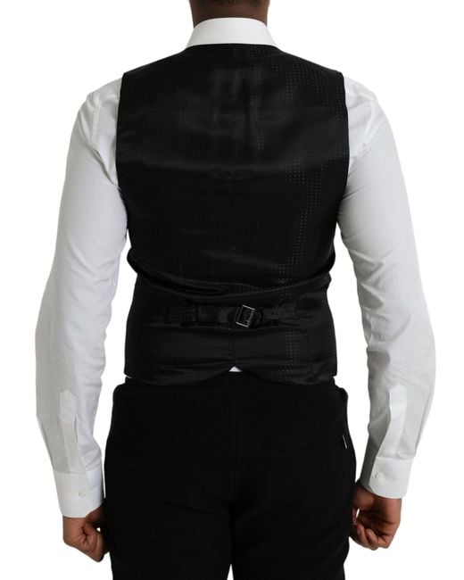 Dolce & Gabbana Purple Satin Silk Waistcoat Dress Formal Vest for men