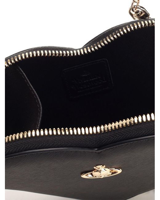 Vivienne Westwood Black New Heart Crossbody Bag