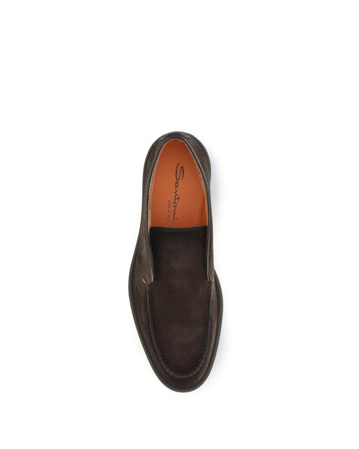 Santoni White Ankle Boots Suede Slip-On Trainers for men