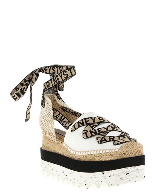 Stella McCartney Natural Cotton Wedge Sandals