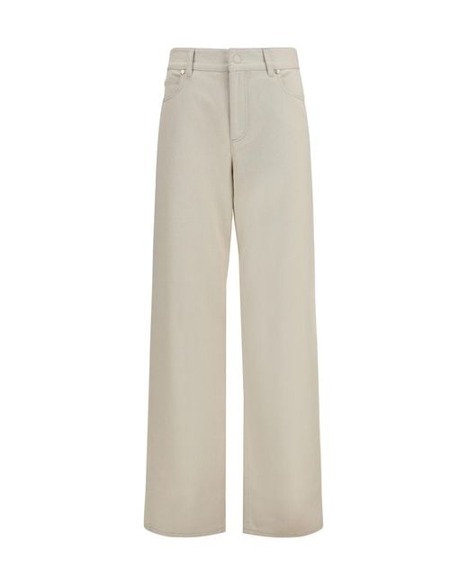 Fendi Natural Jeans Ff Reverse Cotton