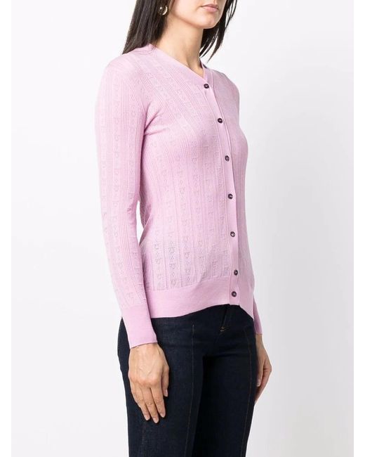 Ferragamo Pink Gancini Knitted Cardigan