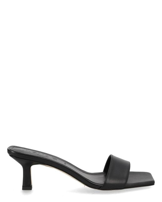 Aeyde Black Heeled Leather Sandals Gilly