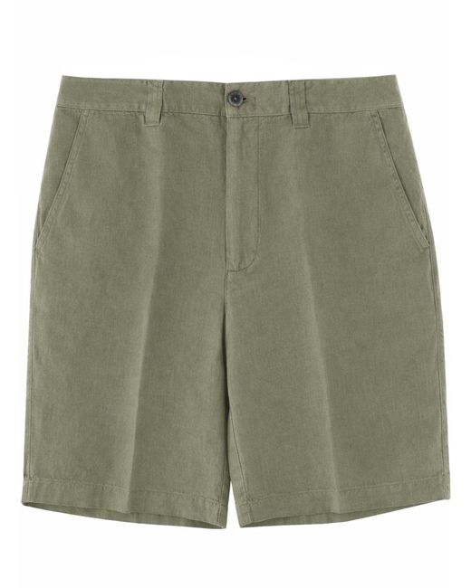 120% Lino Green Shorts Linen for men