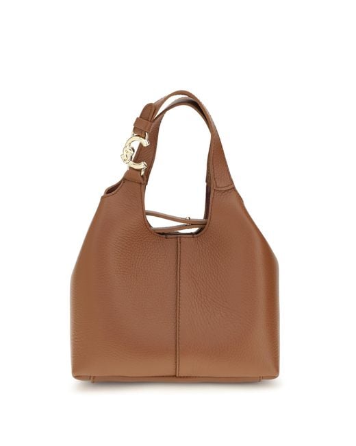 Coccinelle Brown Handbag C-Easy Calf Leather Shoulder Bags