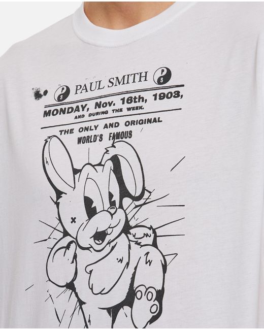 Paul Smith White Rabbit Poster T-Shirt for men