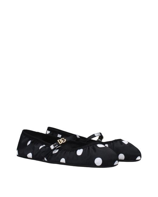 Dolce & Gabbana Black Dolce&Gabbana Ballerine Donna Tessuto Nero