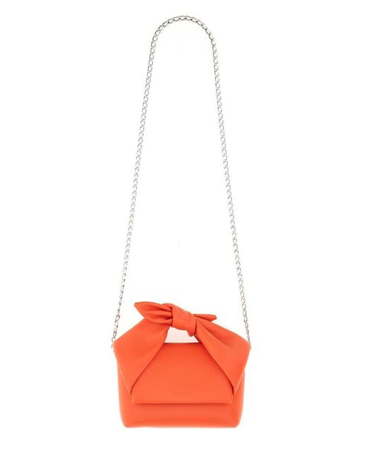 J.W. Anderson Red Mini Bow Twister Handbag