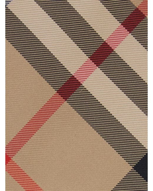 Burberry Metallic Tie With Check Motif, Silk Ties & Bow for men