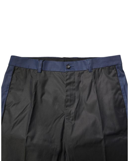 Dolce & Gabbana Black Color Block Side Stripe Pants for men