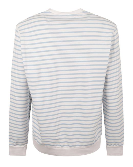 Vilebrequin Gray Logo Detail Striped Sweatshirt for men