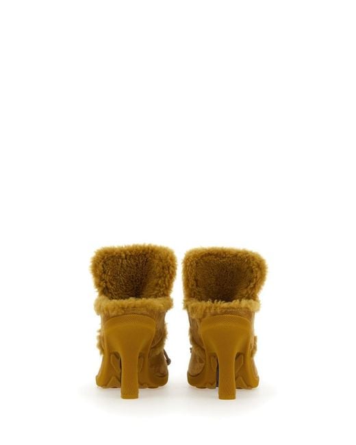 Burberry Metallic Highland 90 Mule Sandals Calf Suede (Bos Taurus)