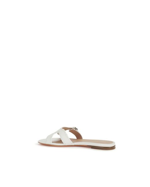 Santoni Natural Calf Leather Bos Taurus Flat Sandals