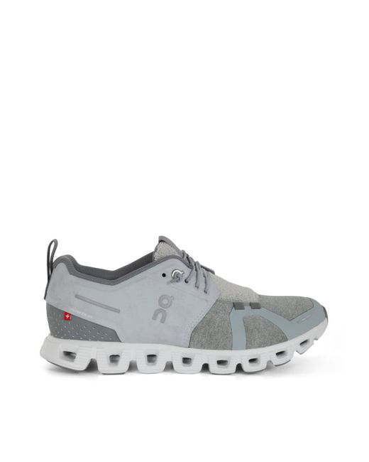 On Running Gray Cloud 5 Terry Sneakers