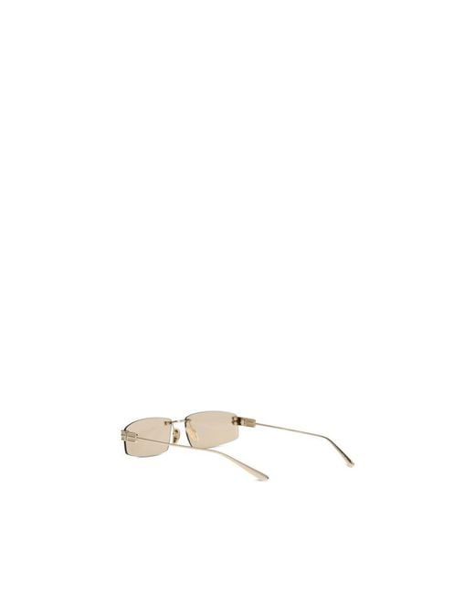 Balenciaga Natural Beige Metal Sunglasses