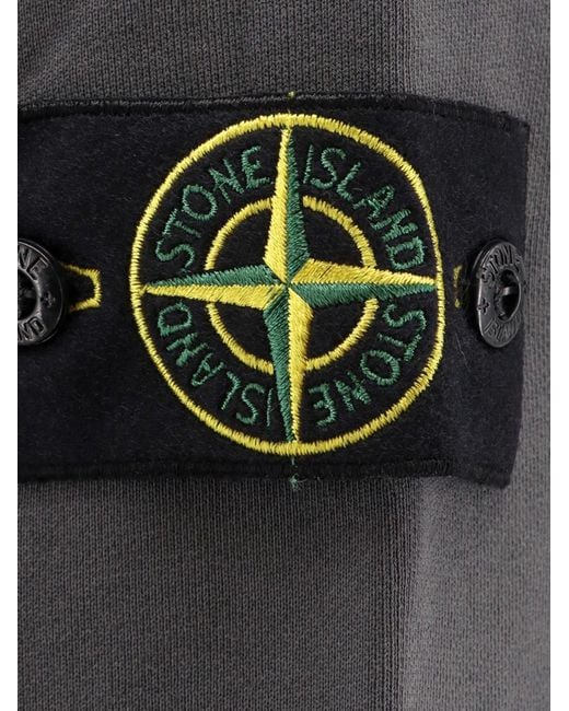 Stone Island Gray Organic Cotton Sweatshirt for men