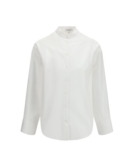 Alaïa White Layered Shirt Cotton