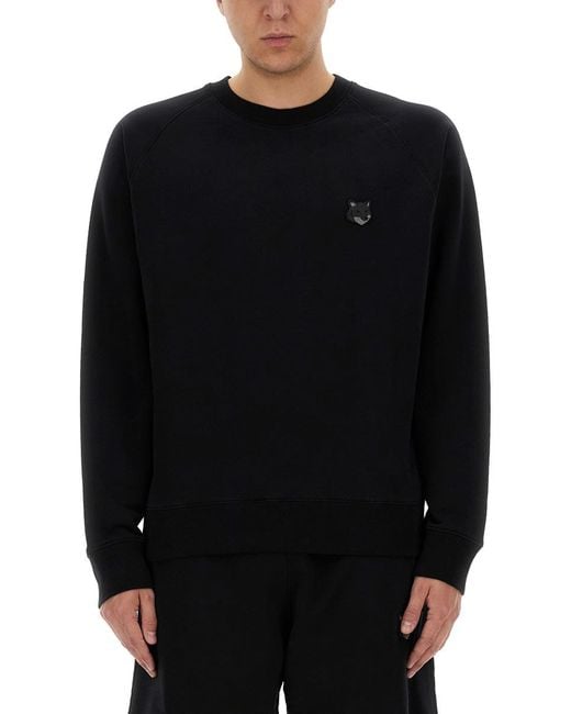 Maison Kitsuné Black "Fox Head" Sweatshirt for men