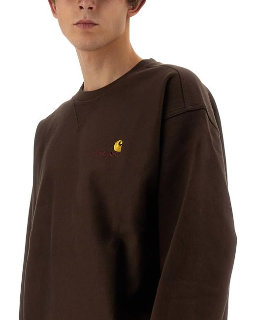 Carhartt Brown Sweatshirt With Logo for men