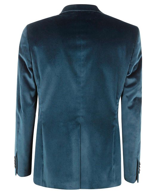 Tagliatore Blue Single-breasted Tuxedo Blazer for men