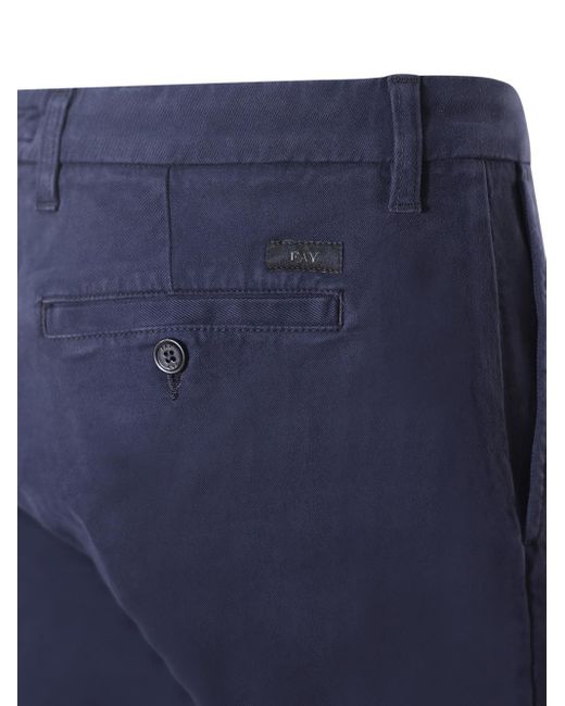 Fay Blue Capri Trousers for men
