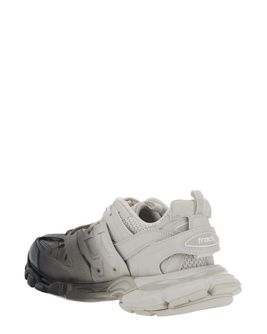 Balenciaga Gray Sneakers Track- Polyurethane Trainers for men