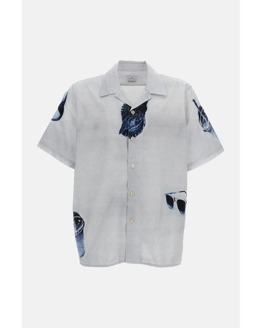 Paul Smith Gray Short-Sleeve Shirt With A Print for men