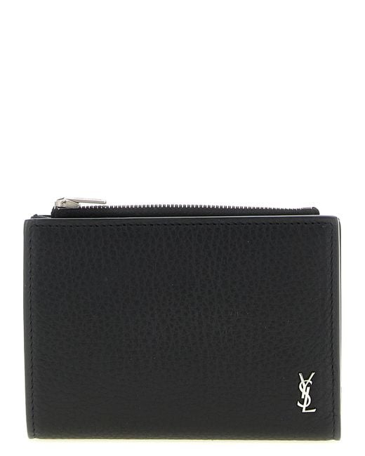 Saint Laurent Black 'Tiny Cassandre' Wallet for men