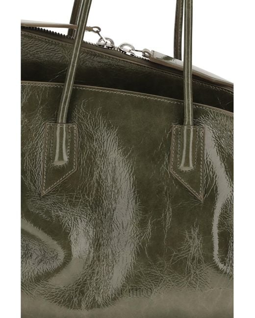 The Attico Green La Passeggiata Medium Shoulder Bag Calf Leather Bos Taurus