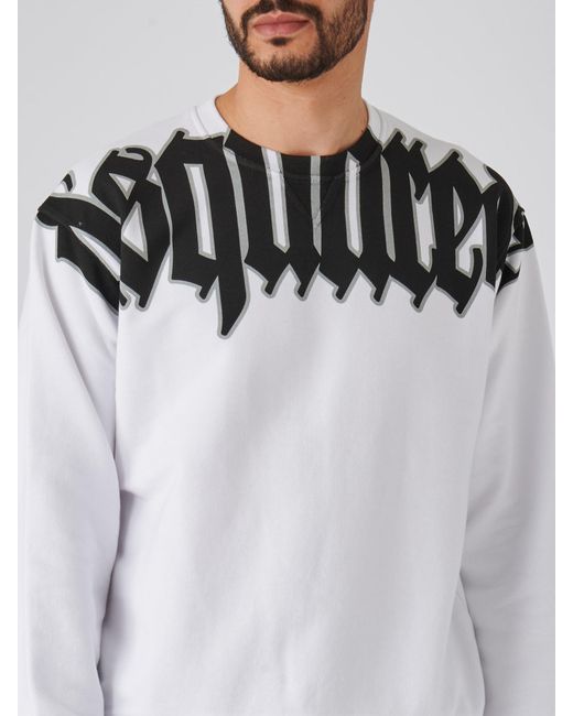 DSquared² White Cool Fit Crewneck Sweatshirt for men