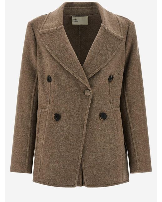 Tory Burch Green Wool Blend Coat
