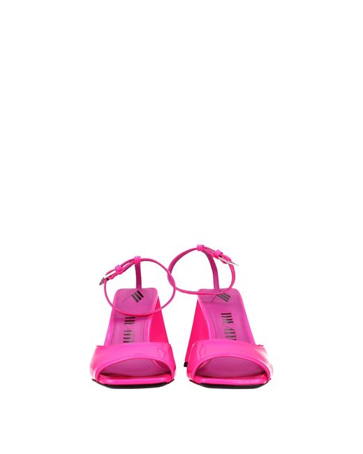 The Attico Pink Ankle Strap Heeled Sandal