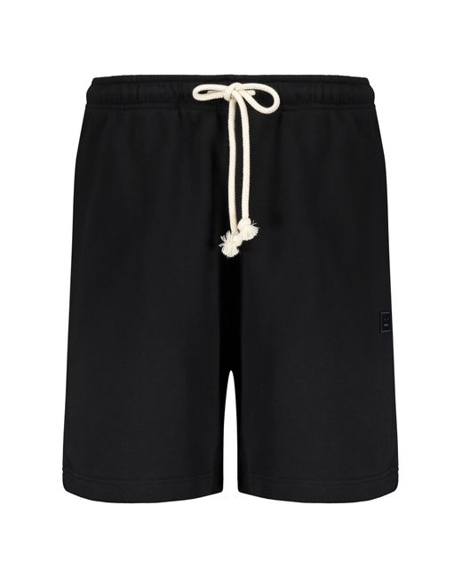 Acne Black Cotton Bermuda Shorts for men