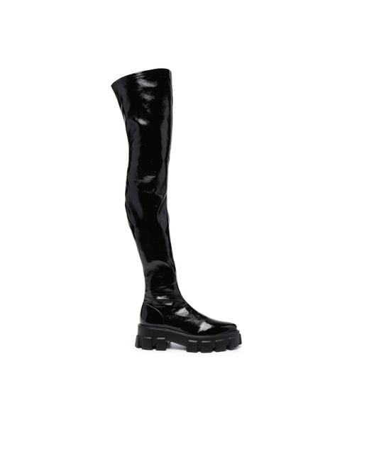 Prada Black Thigh-high Boots