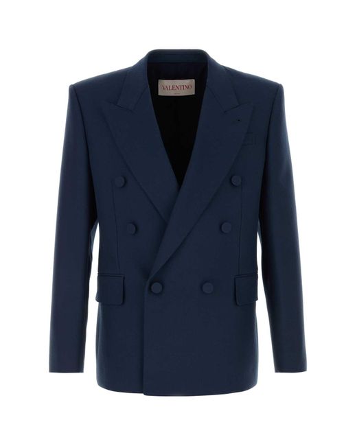 Valentino Garavani Blue Wool Blazer for men