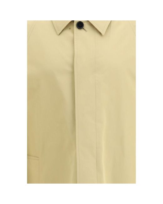Burberry Yellow Beige Cotton Trench Coat for men