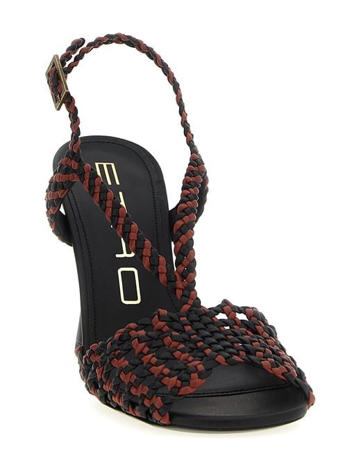 Etro Multicolor Two-Tone Sandals