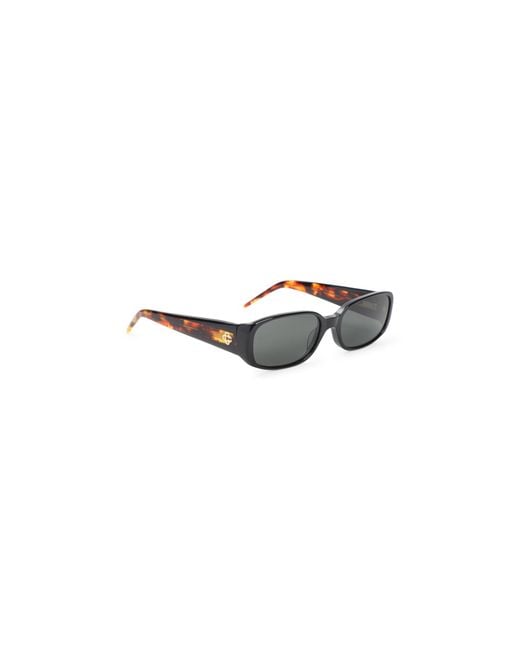 Casablanca Black Oval Stripe Acetate Sunglasses Glasses for men