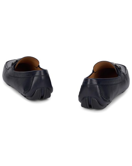 Ferragamo Black Moccasins Gancini Calfskin Loafers for men